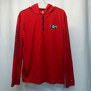 Colosseum Georgia Bulldogs Hoodie Kids XL Red 1/4 Zip Long Sleeve Pullover